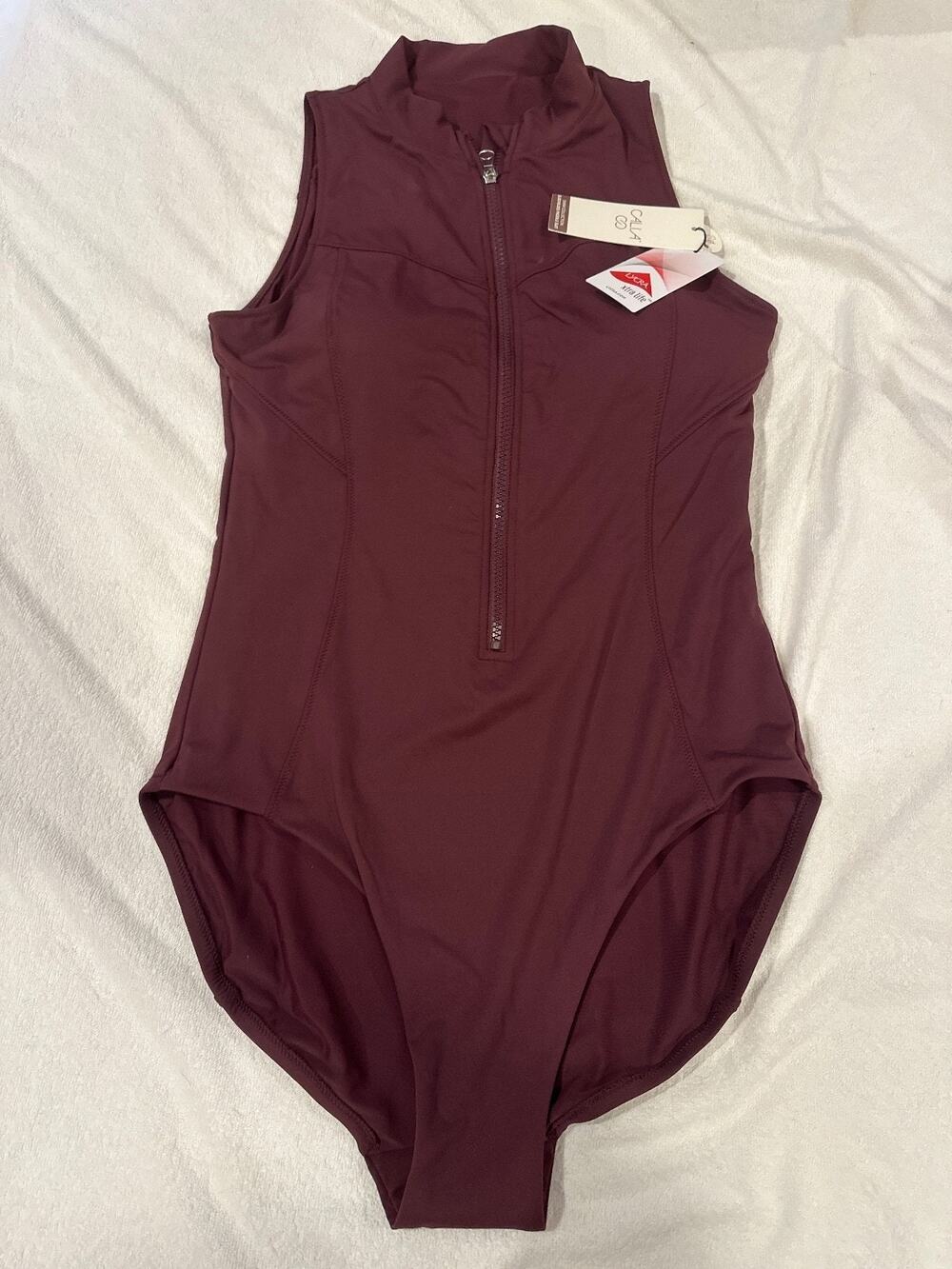 NWT Calia by Carrie Underwood Paddlesuit Swimsuit, Women’s 12, Wine